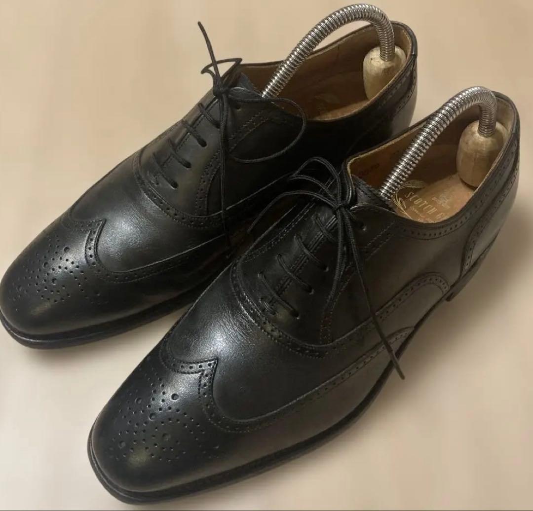 スコッチグレイン ウィングチップ ブラック 25EEE