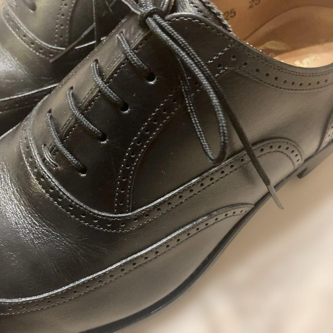 スコッチグレイン ウィングチップ ブラック 25EEE