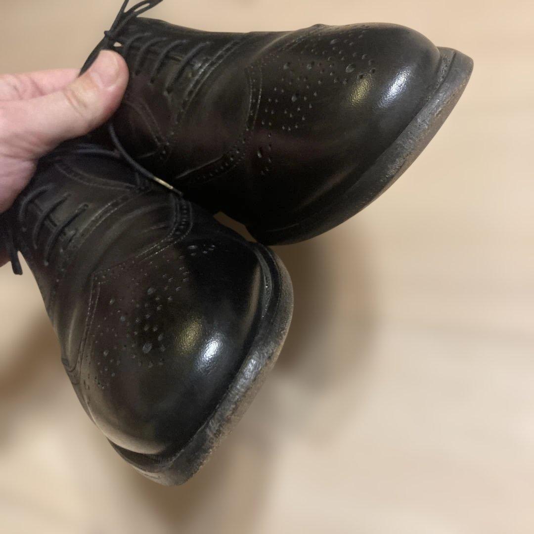 スコッチグレイン ウィングチップ ブラック 25EEE