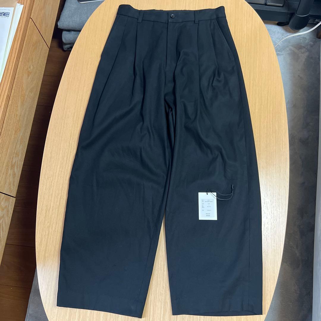 パンツ stein Wide Straight Trousers BLACK