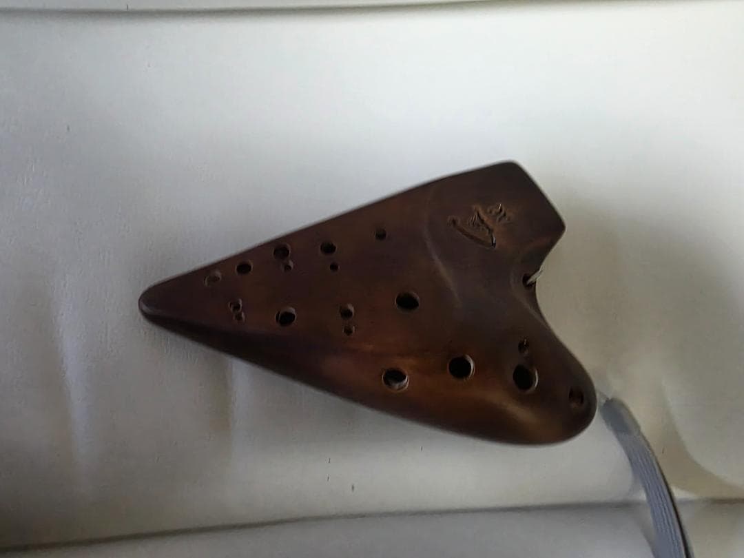 フォーカリンク　ダブルオカリナ　アルト　漆仕上げ　ケース付き