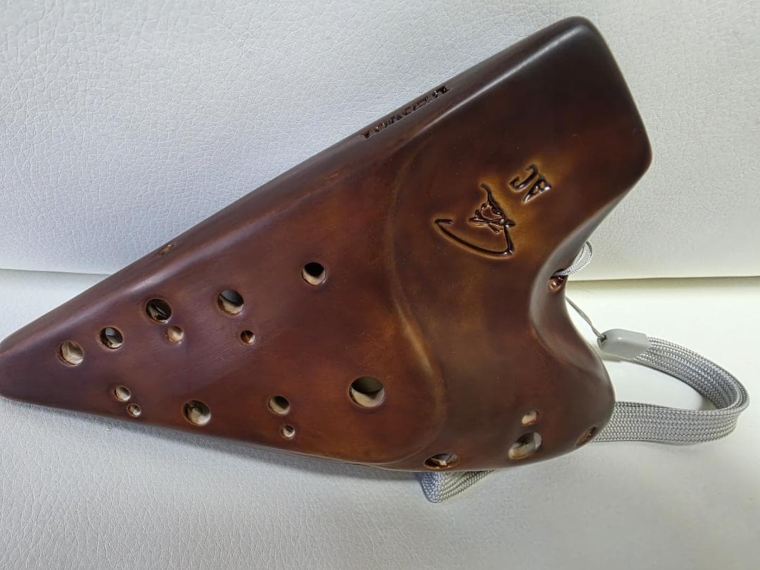 フォーカリンク　ダブルオカリナ　アルト　漆仕上げ　ケース付き