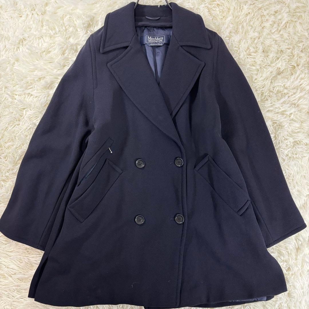 美品✨マックスマーラ ピーコート ダブル イタリア製 バージンウール 伸縮生地