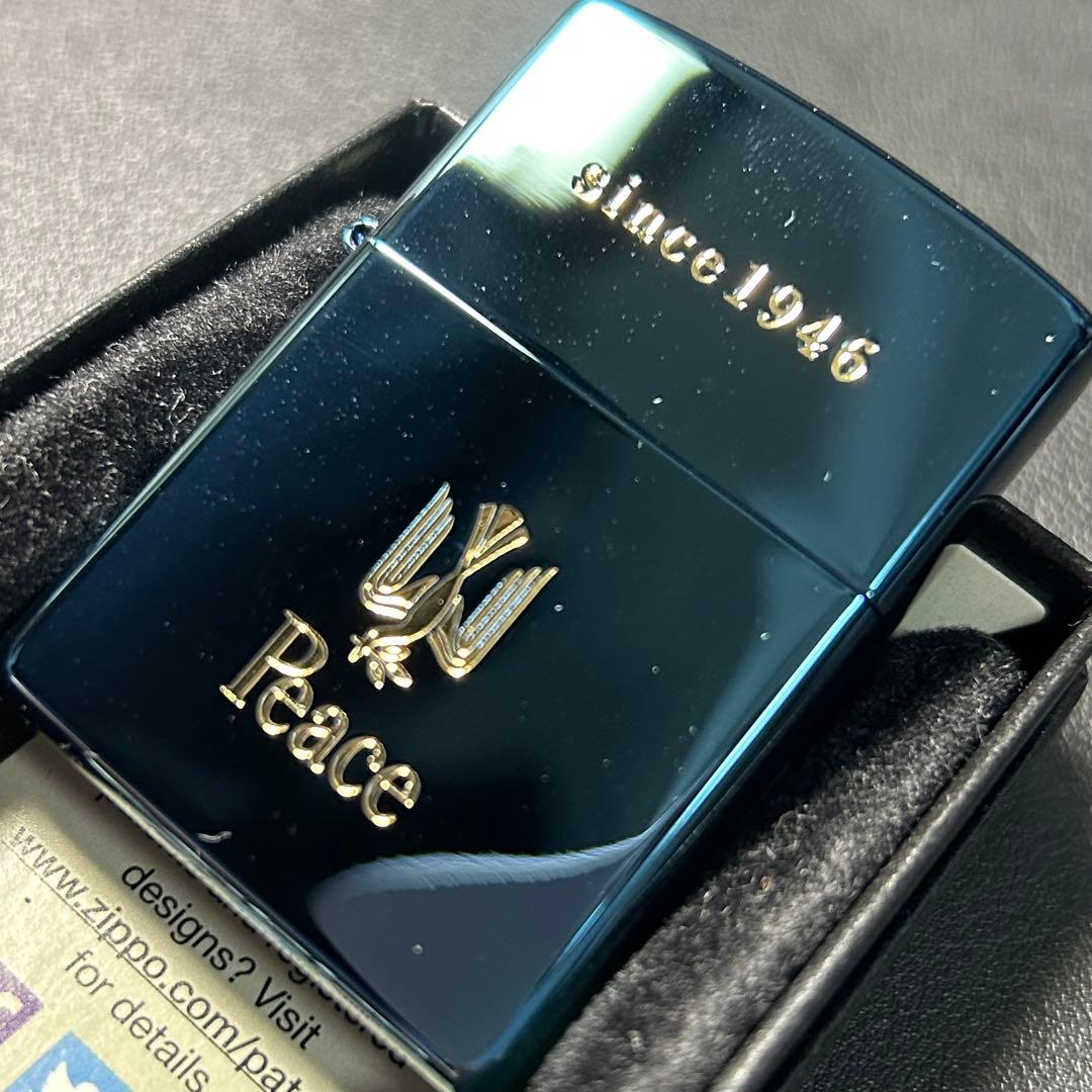 【新品】ジッポー　ピース　1946 ブルーチタン　zippo Peace