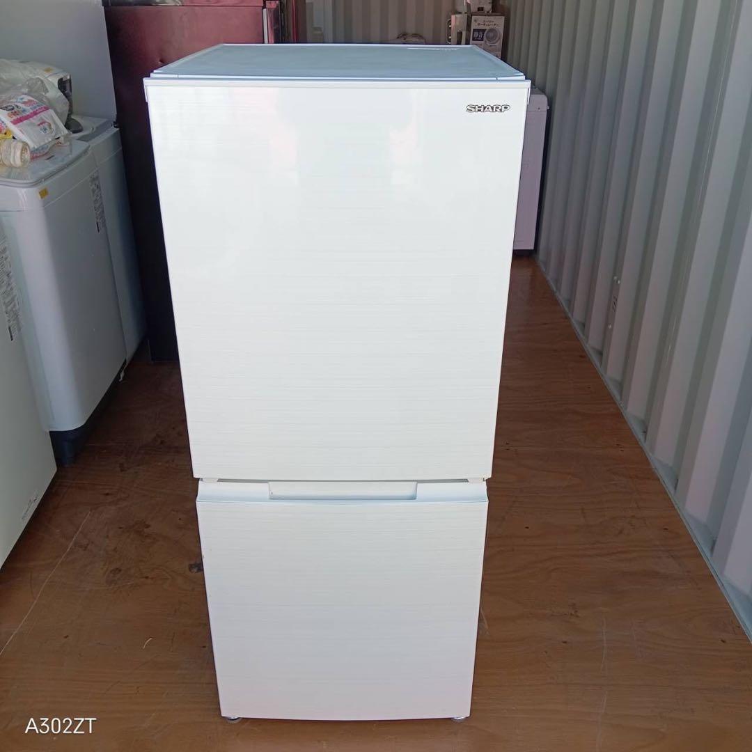A66★2021年製★シャープ　冷蔵庫　右.左開き　ホワイト　一人暮らし　洗濯機