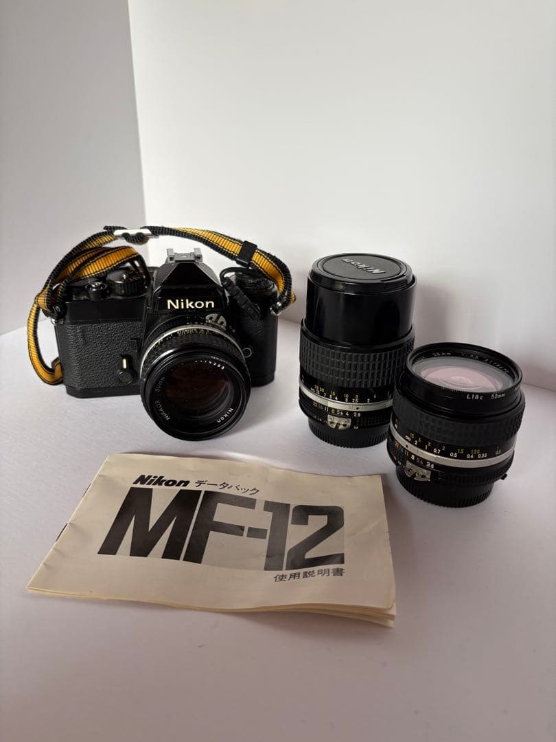 【ジャンク】Nikon ニコン MF-12 フィルムカメラ　レンズセット
