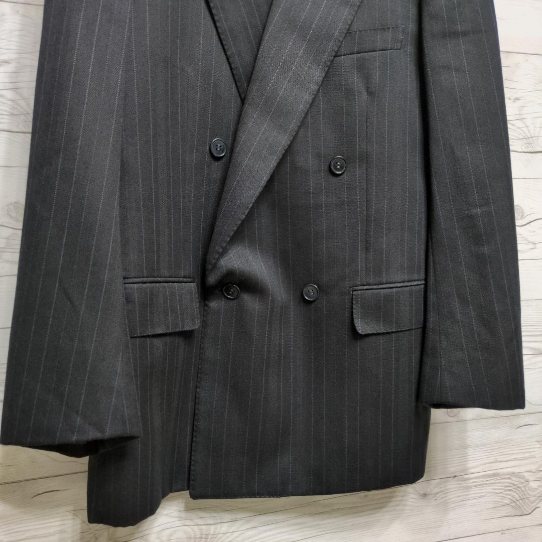 ✨美品✨イヴサンローラン ダブルスーツ セットアップ 黒 ストライプ 万能 式典