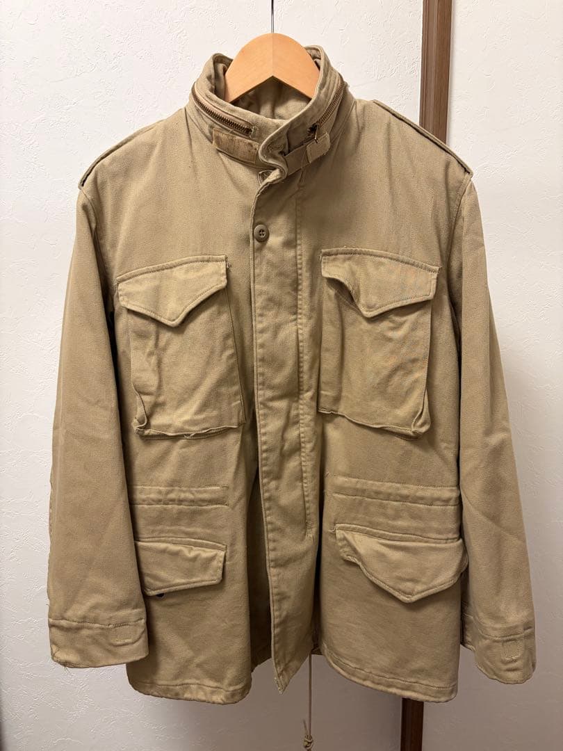 【美品】米国製 ALPHA m65 フィールドジャケット ベージュ 80s