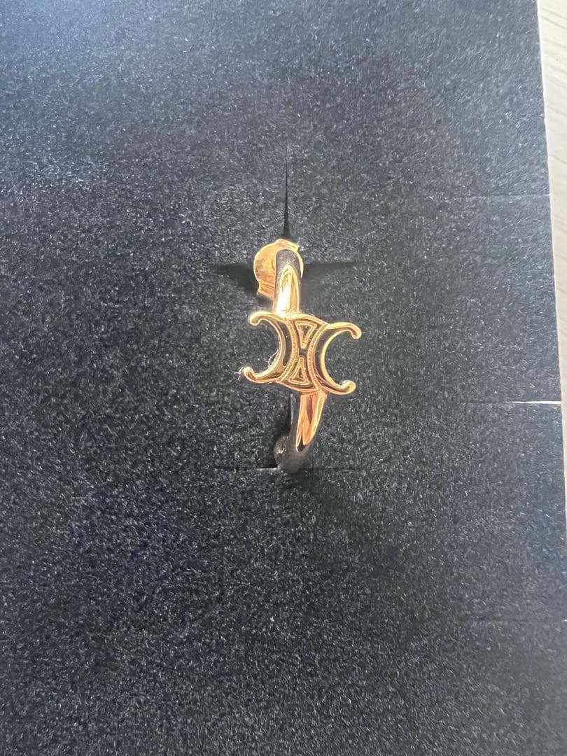 CELINE ゴールドフープピアス