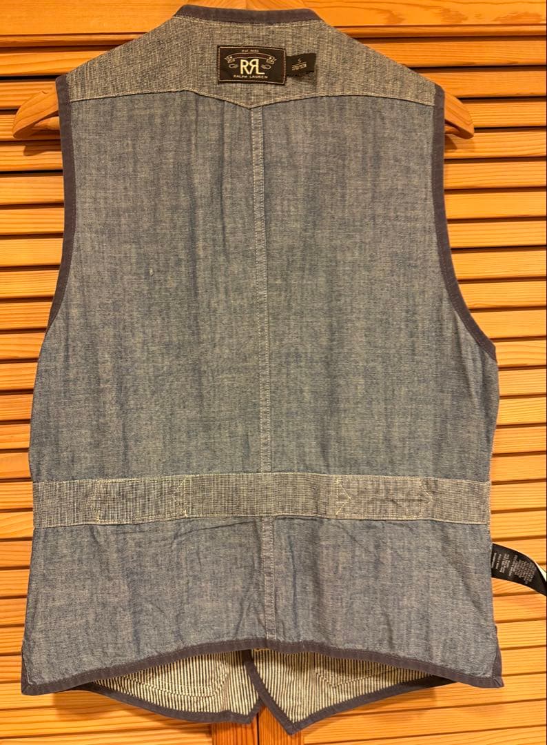 【美品】RRL ヒッコリー柄ベスト　サイズS