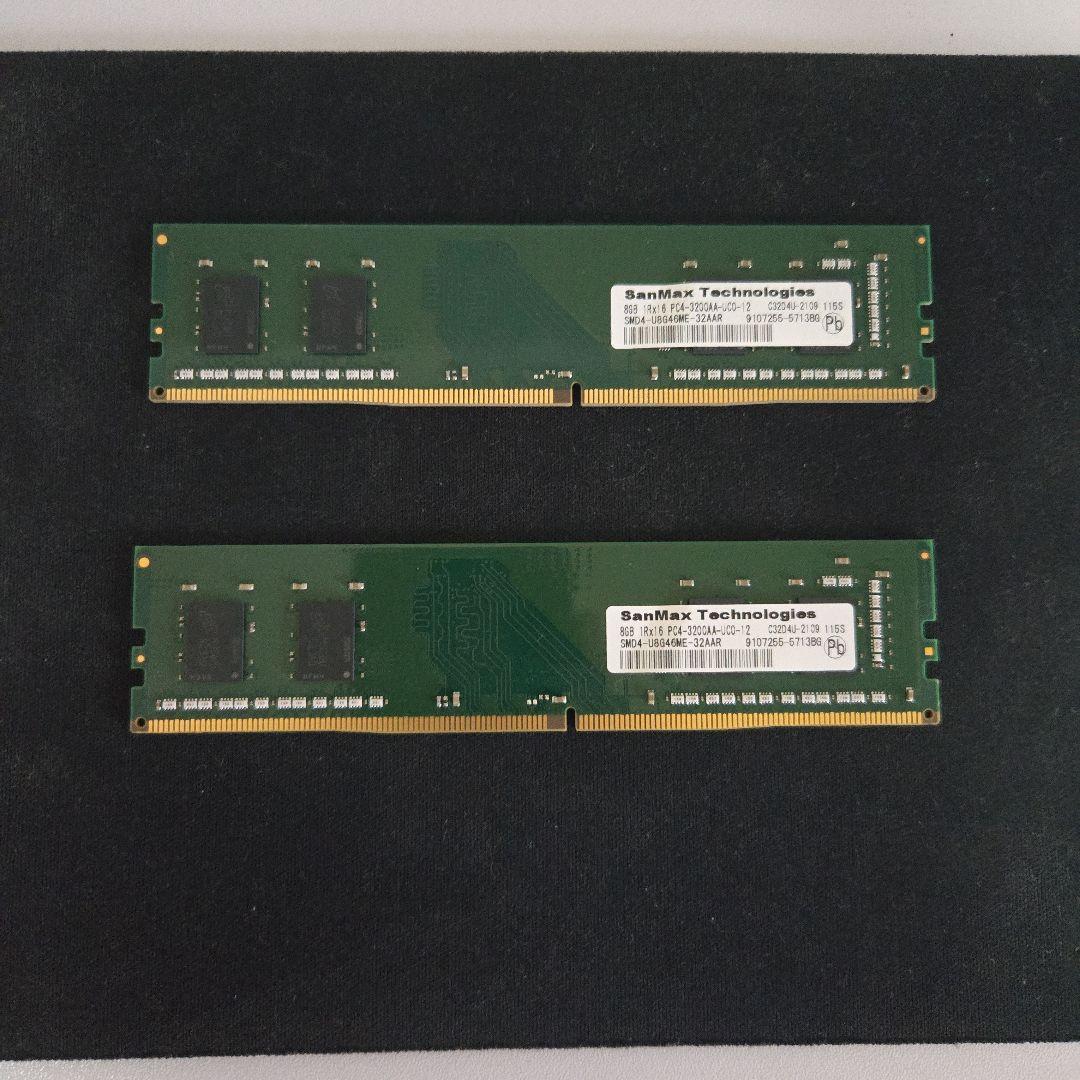 W*D様 SanMax DDR4 8GB×2 pcメモリ 3200