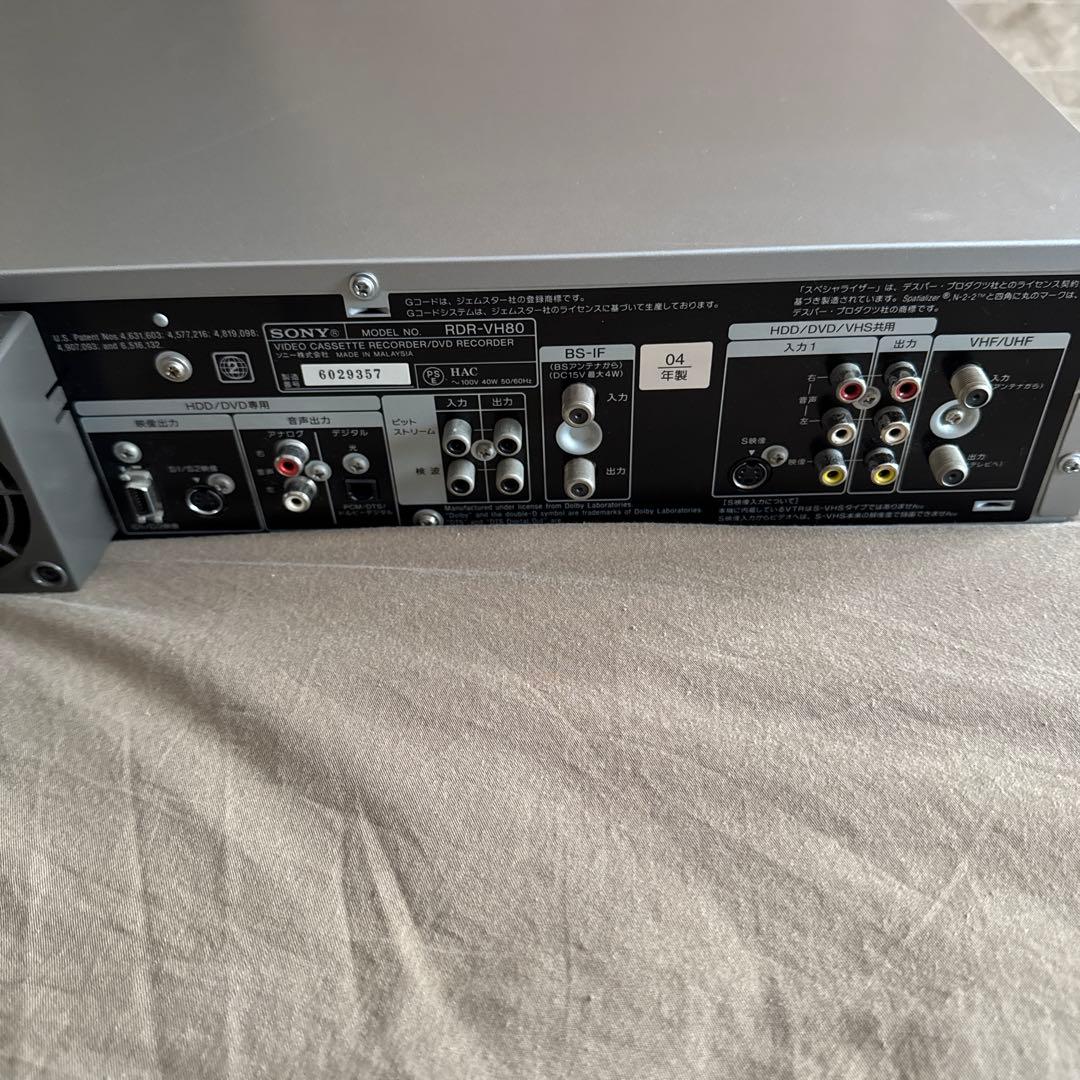 【中古】動品 SONY VHSビデオ一体型DVDレコーダー RDR-VH80