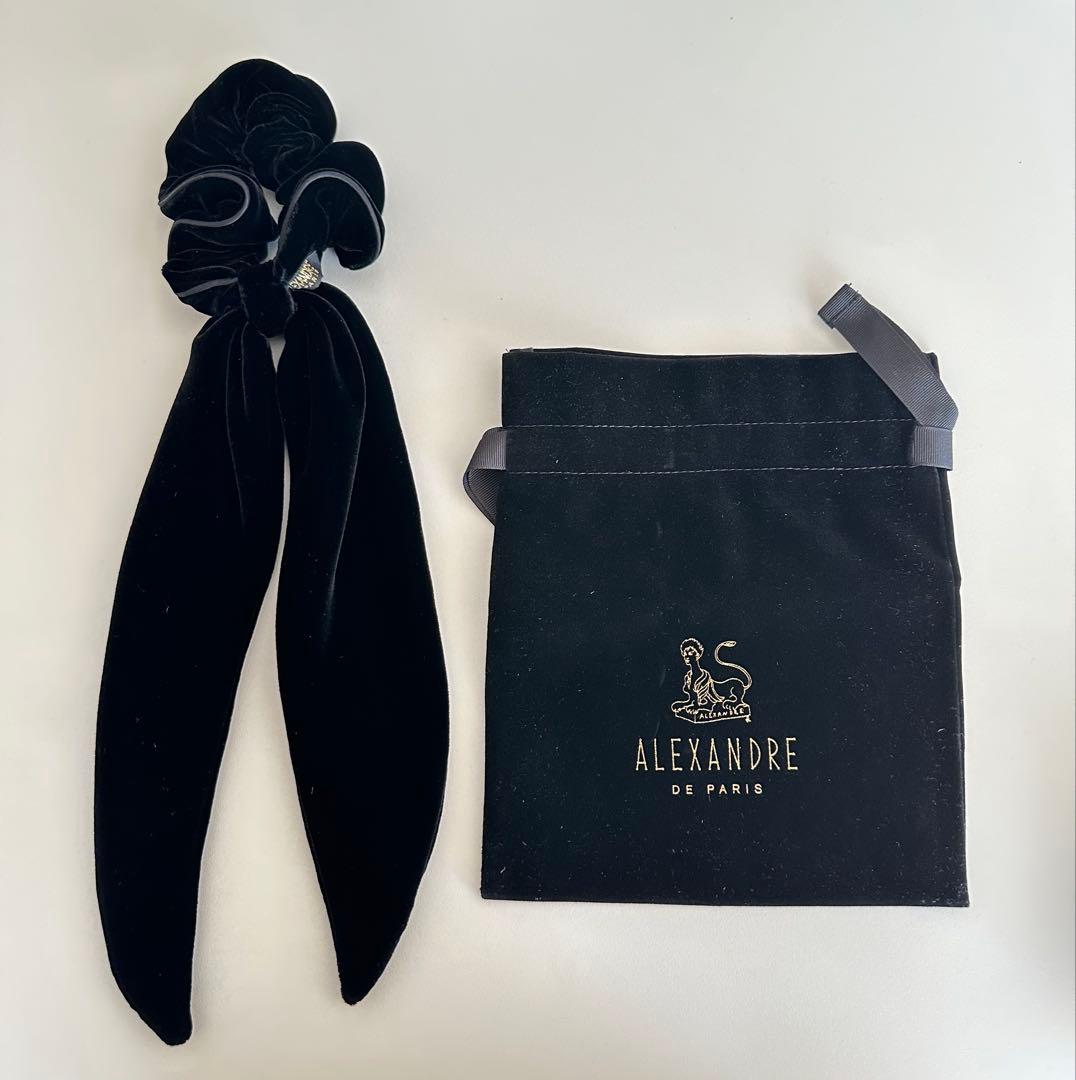 ALEXANDRE DE PARIS ベルベットリボンシュシュ⭐︎ブラック