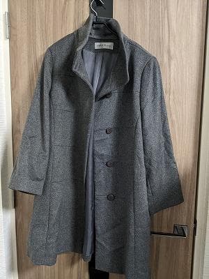 232　カシミヤ100％　東京スタイル　グレー　大きいサイズ　コート　カシミア