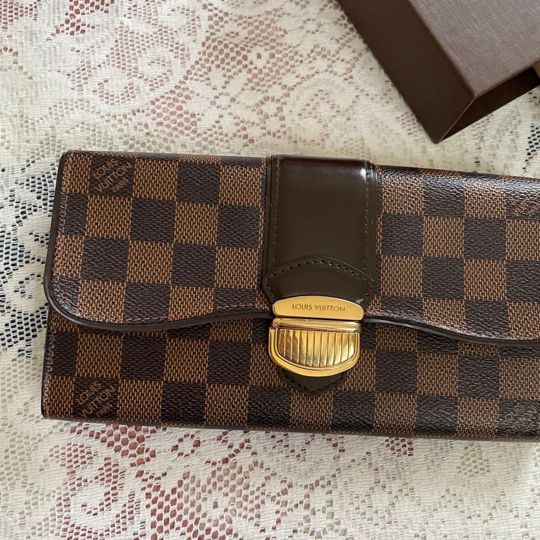 Louis Vuitton ダミエ・キャンバス 長財布　美品
