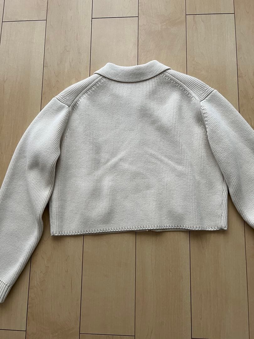 ETRE TOKYOアイボリー ニットカーディガン クロップド丈