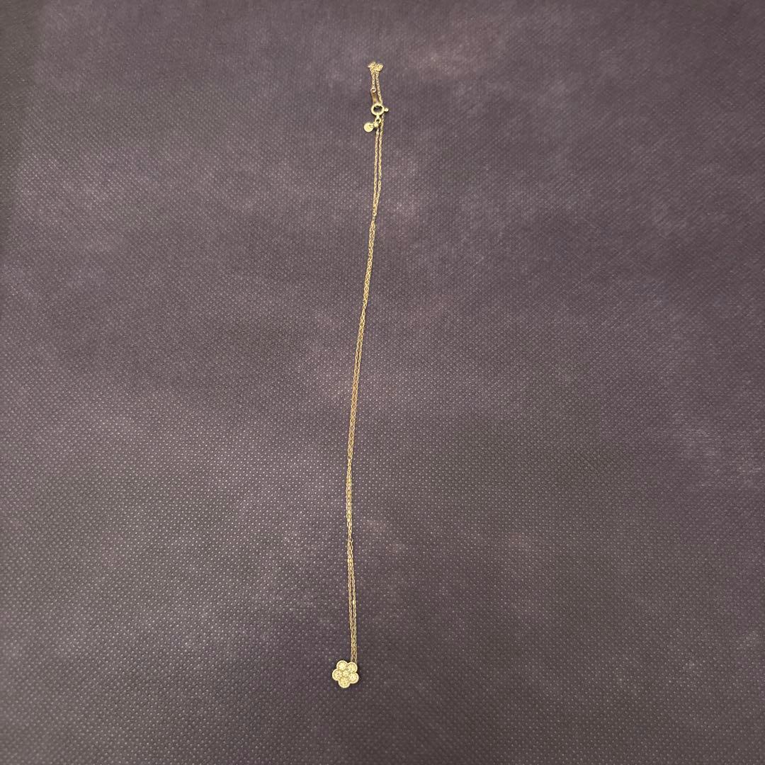 花モチーフ ネックレス 天然ダイヤモンド