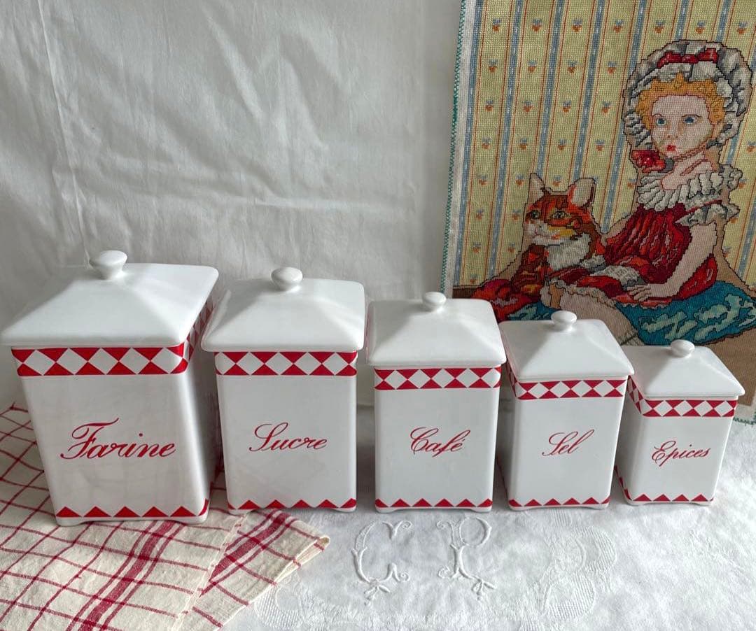 フランス アンティーク キャニスターセット