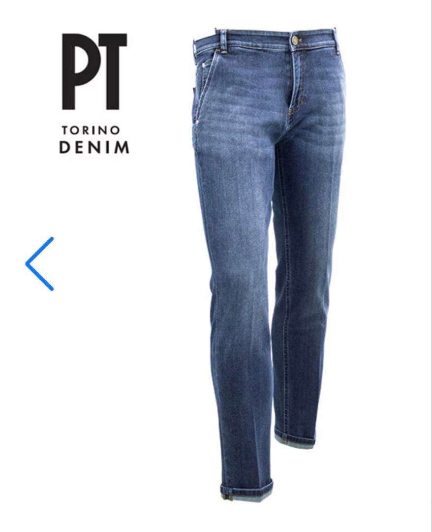 ピーティートリノデニム ストレッチ テーパード デニムスラックス