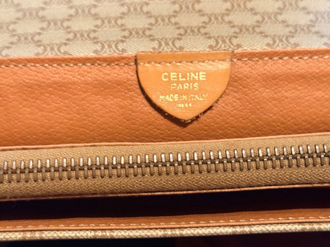 Celine ショルダーバッグ ベージュ キャンバス