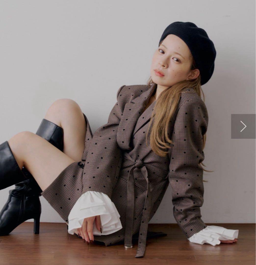 Chico【yuzuコラボ企画】袖フリルオーバージャケット