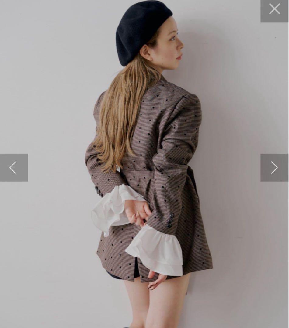 Chico【yuzuコラボ企画】袖フリルオーバージャケット