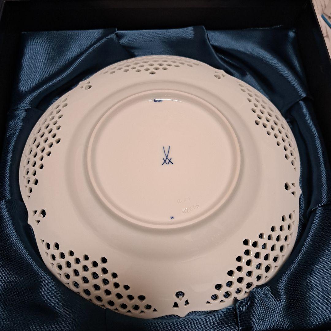 r*o様 【新品未使用箱付き】MEISSEN 青い花　メッシュプレート