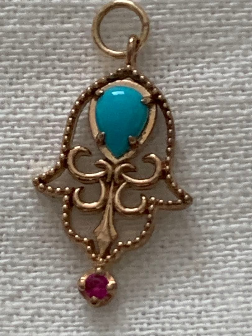 ✴︎専用✴︎ agete アガット　チャーム　K5 ルビー　ターコイズ