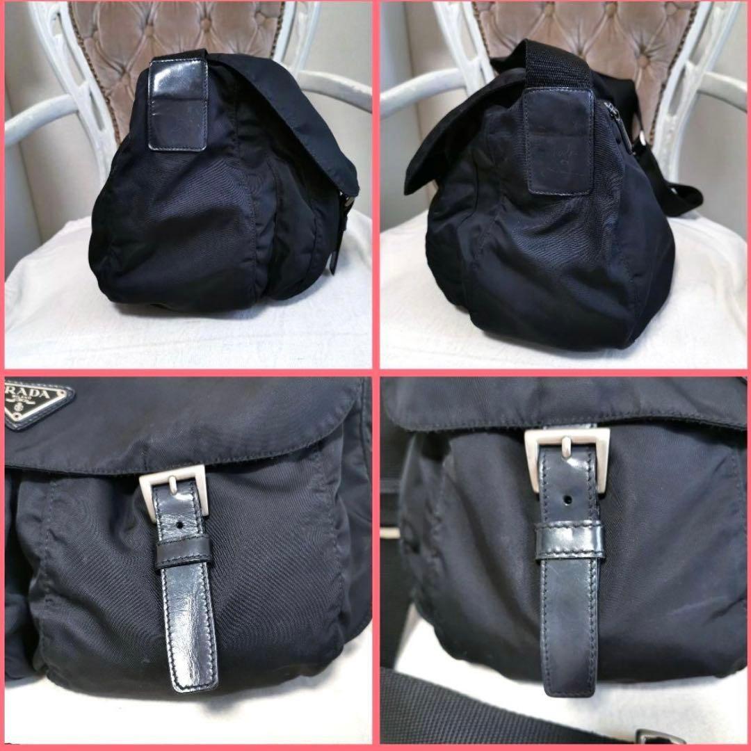 【正規品】プラダPRADA 大きめサイズ斜めがけショルダーバッグ 黒 ポコノ