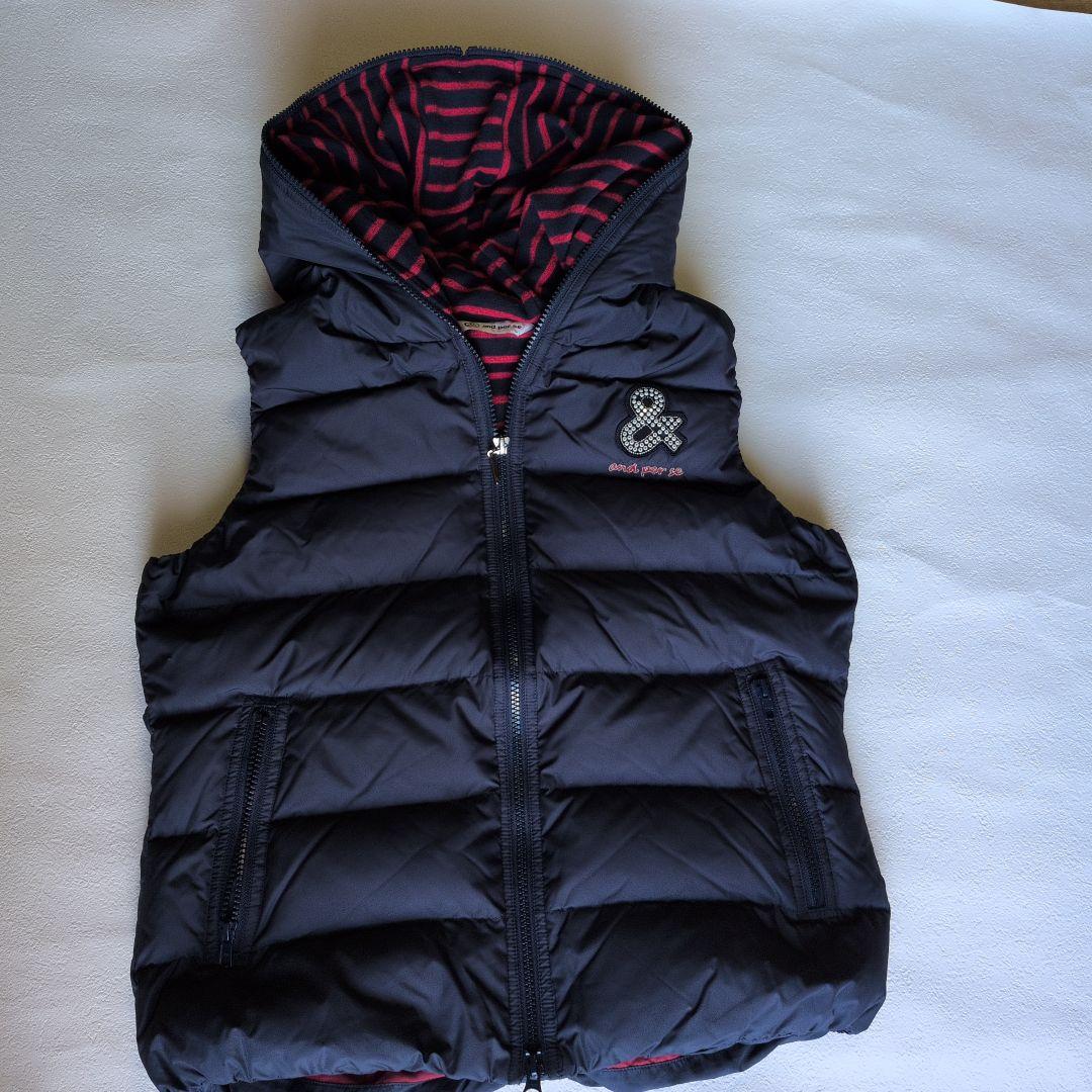 and per se　ネービーダウンベスト　Ｌ　美品