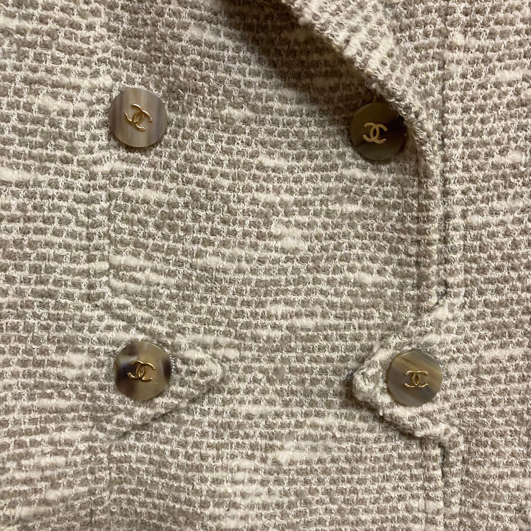 最終お値下げ シャネル CHANEL ジャケット コート ベージュ CCボタン