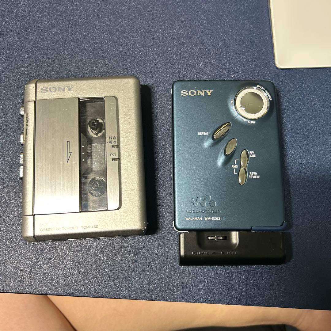 ジャンク　SONY WM-EX631 TCM-450カセットプレーヤー 2台