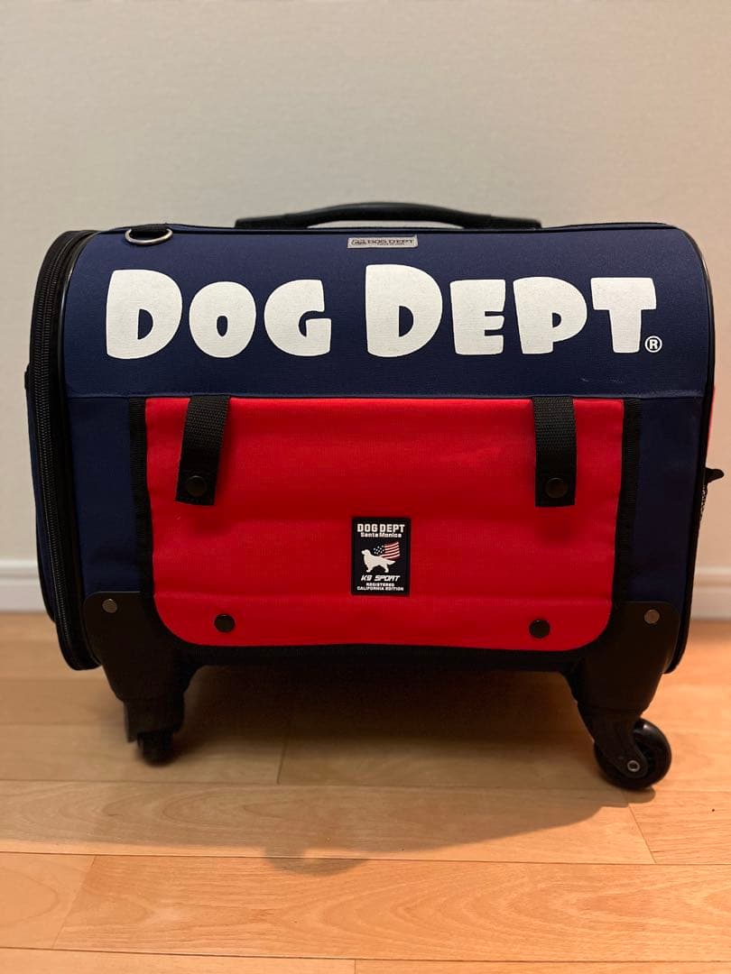 DOG DEPT キャリーバッグ ネイビー/レッド
