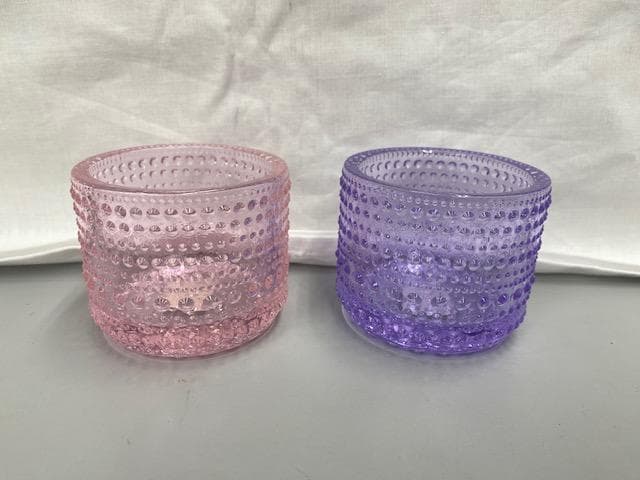 未使用　イッタラ カステヘルミ　キャンドルホルダー　ラベンダー＆ペールピンク
