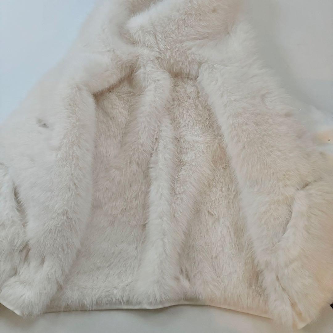 ジャケット・アウター andwang kirakira 2way fur zip up (white)