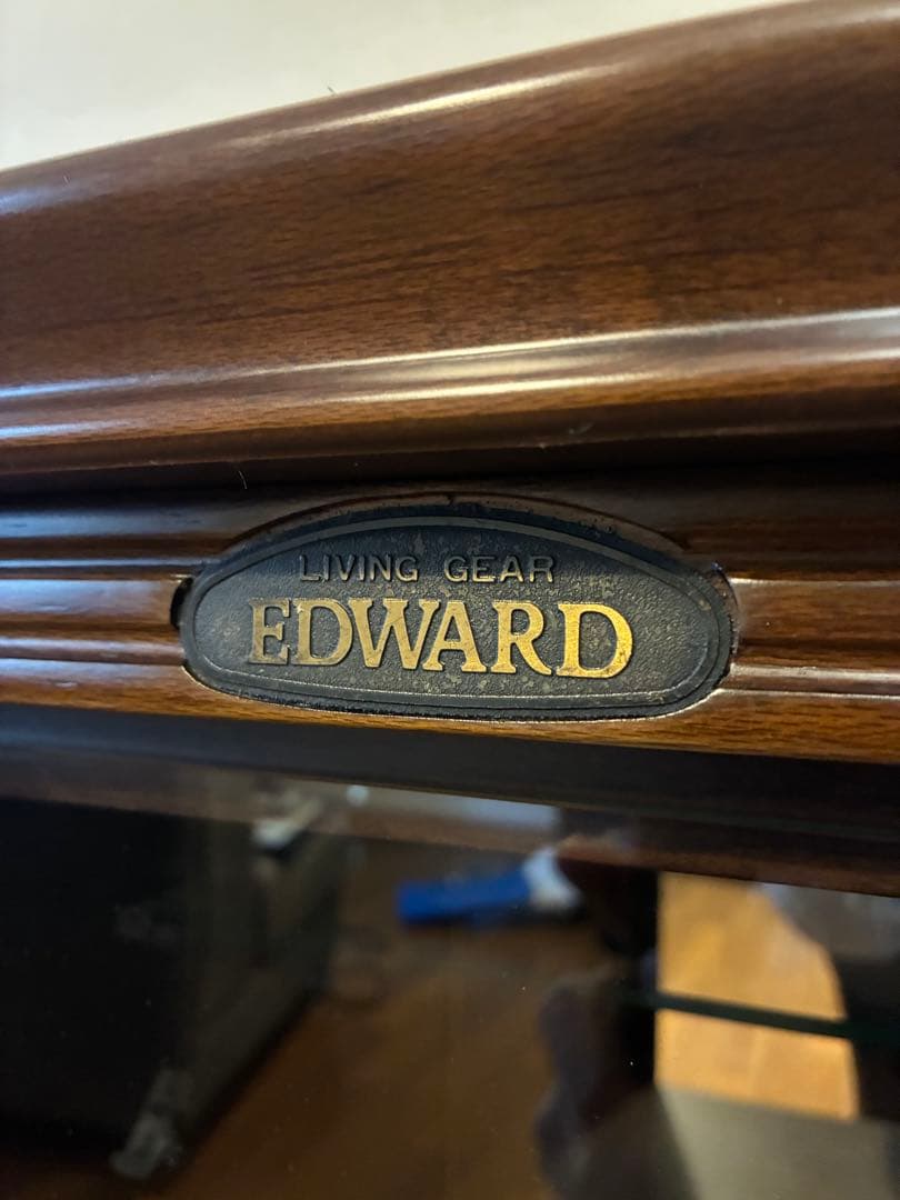 木製キャビネット ガラス扉付 アンティークオールド