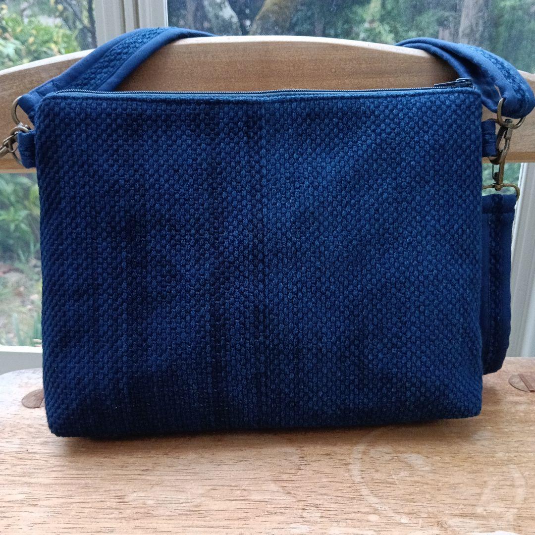 古布藍染木綿二重剣道着　ショルダーバッグ　ハンドメイド