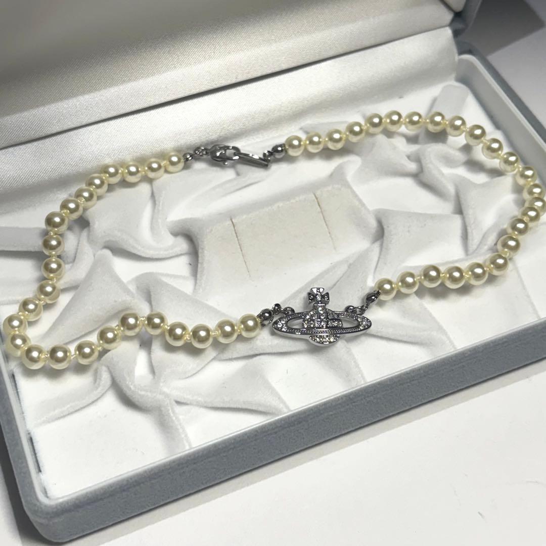 未使用級　正規品　ヴィヴィアンウエストウッド　パールネックレス　オーブ 長さ39