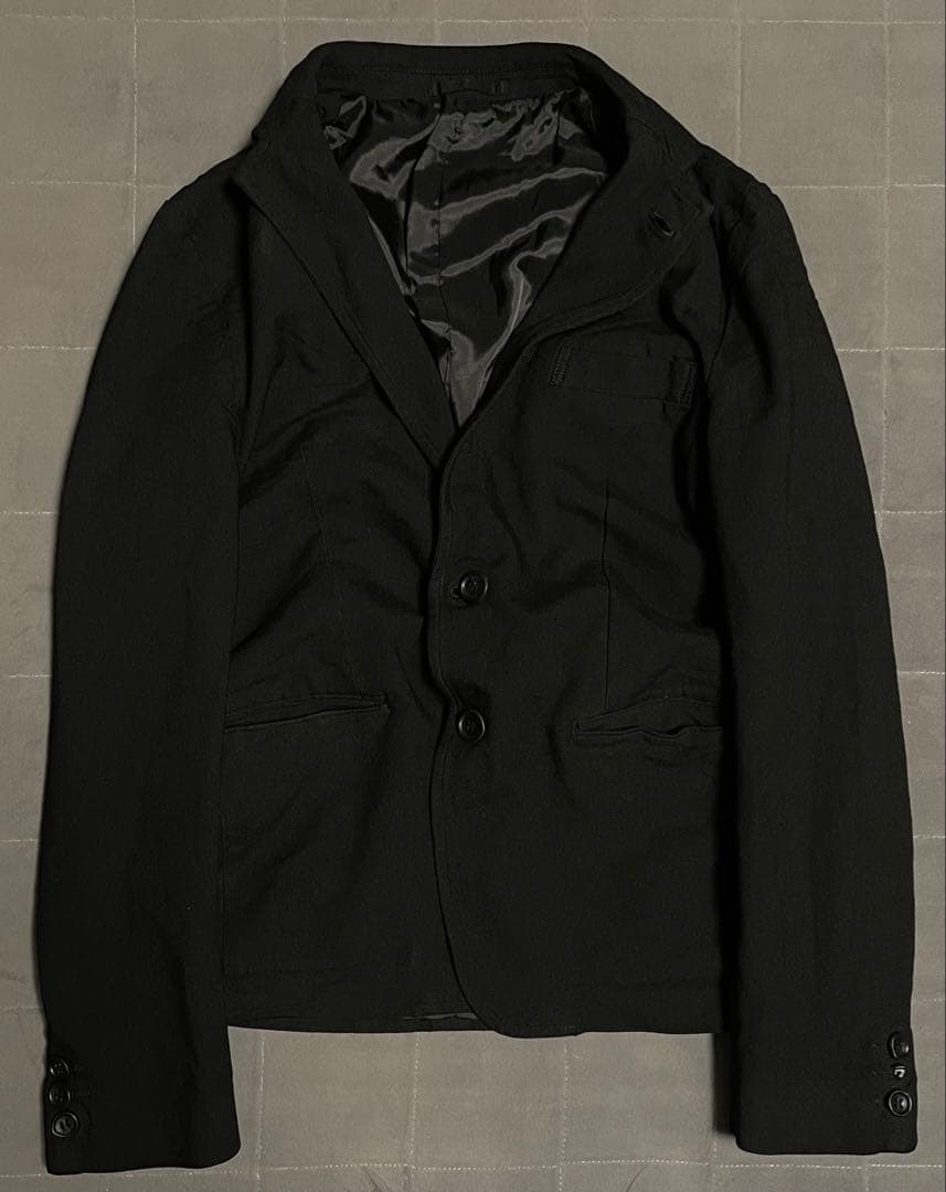 COMME des GARÇONS HOMME ポリ縮絨 ジャケット ダークコア