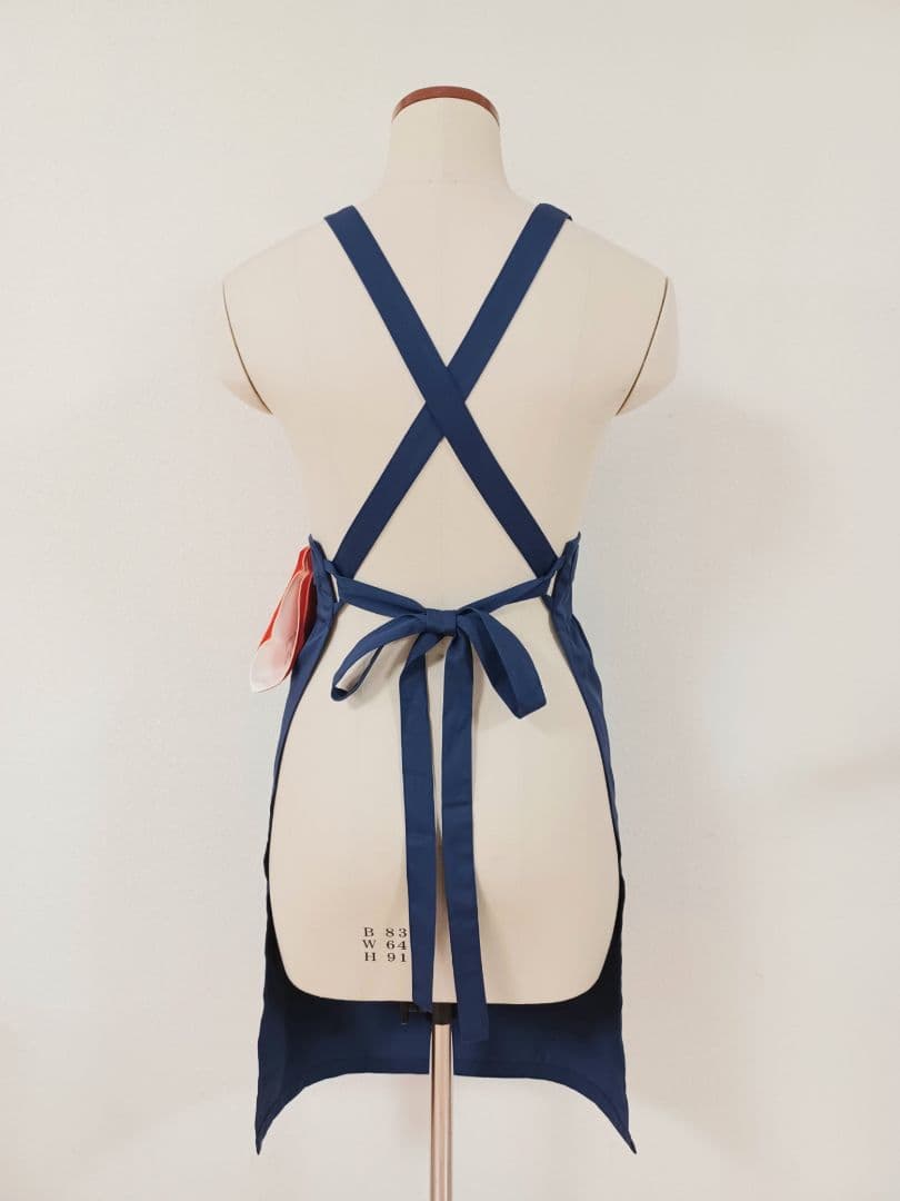 【オーダー】茶道　稽古着エプロン　ネイビー