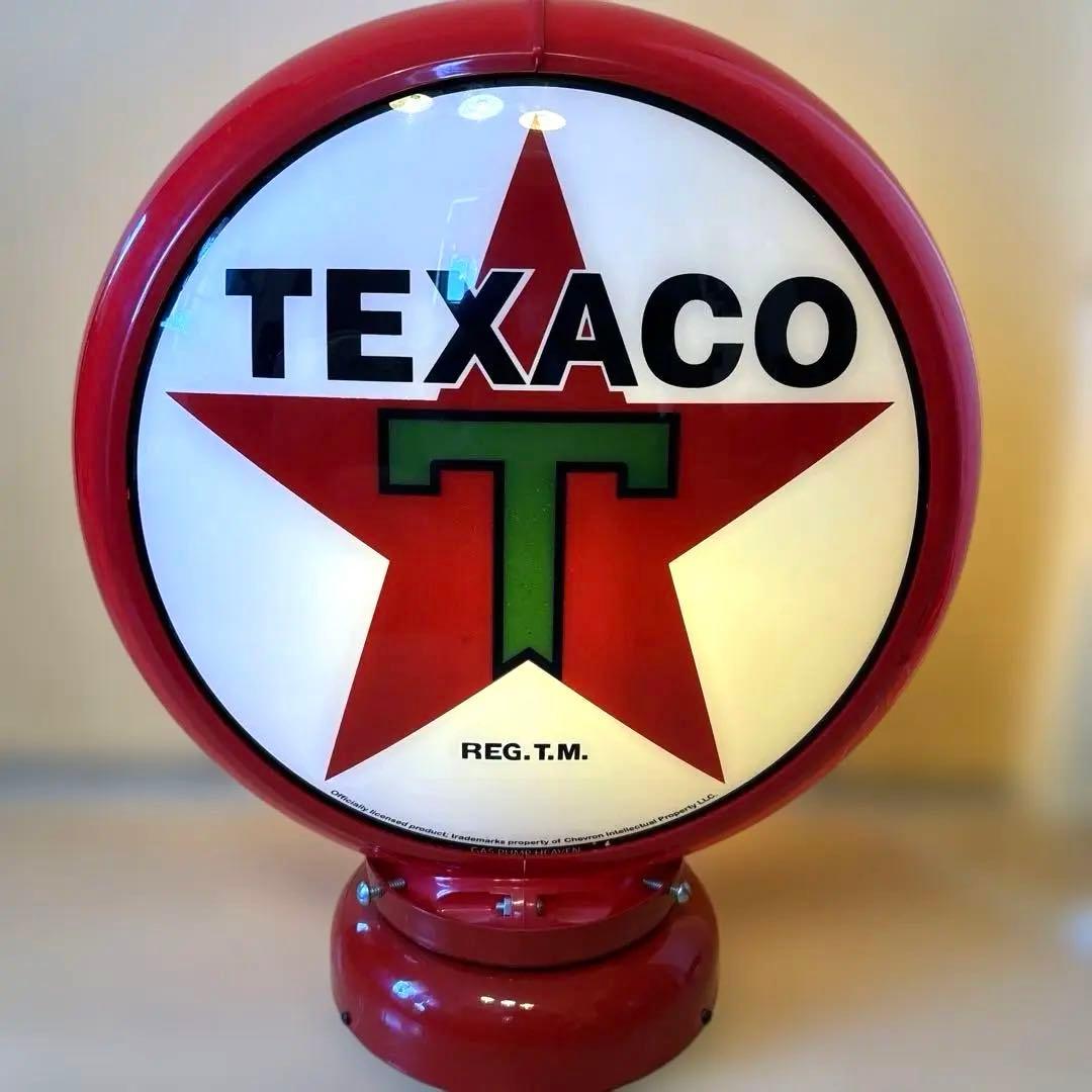 TEXACO ガスポンプライト ガソリン 片面 vintage 希少