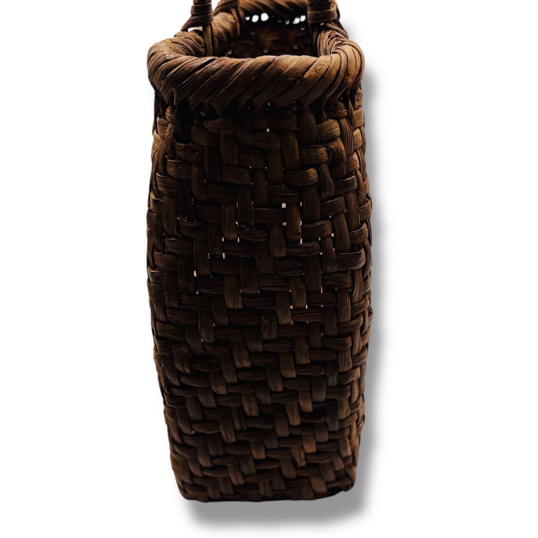 山葡萄 かごバッグ 籠バッグ 手編み 天然素材 ハンドバッグ 和装 網代編み