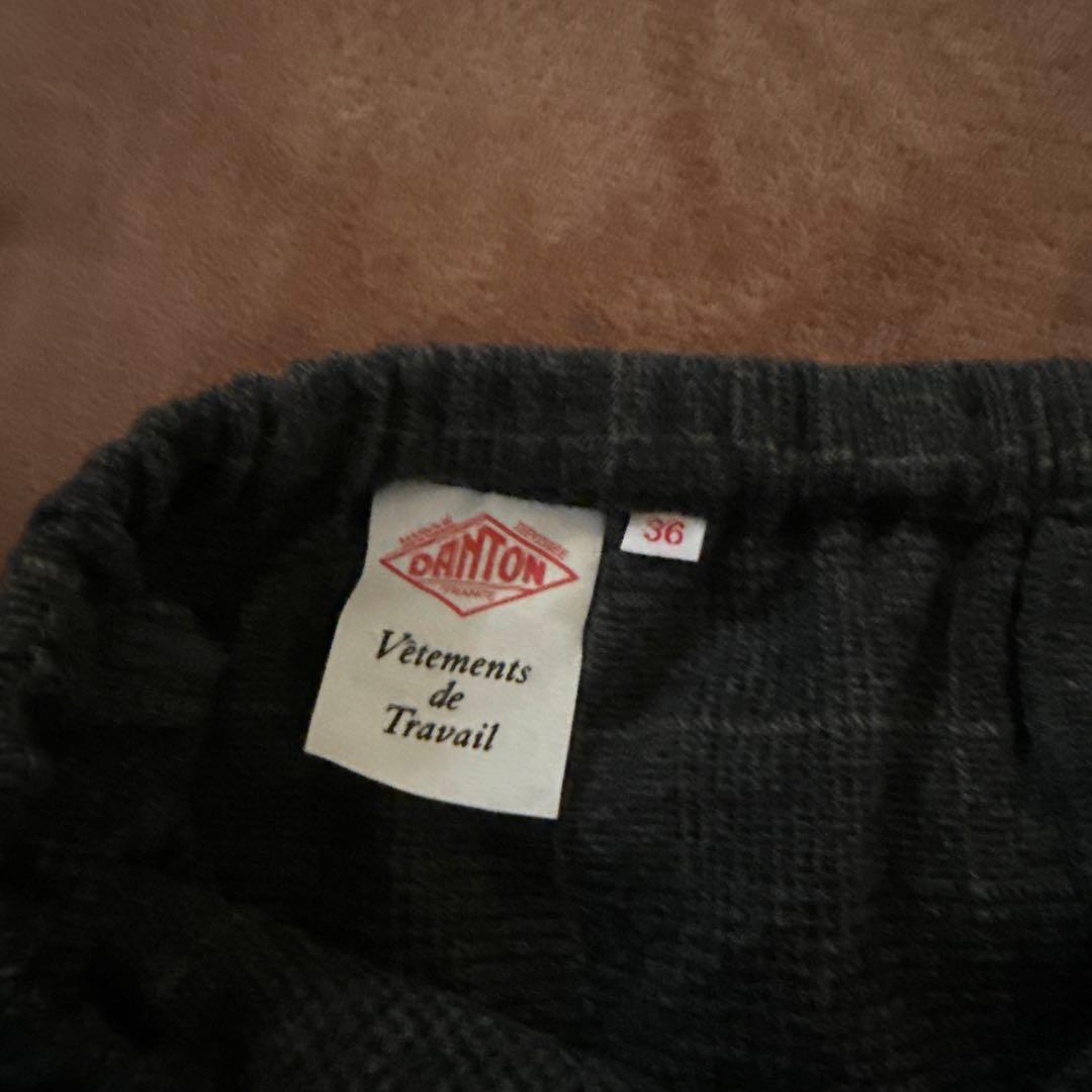 ダントン /ウール イージーパンツ グレンチェック 日本製