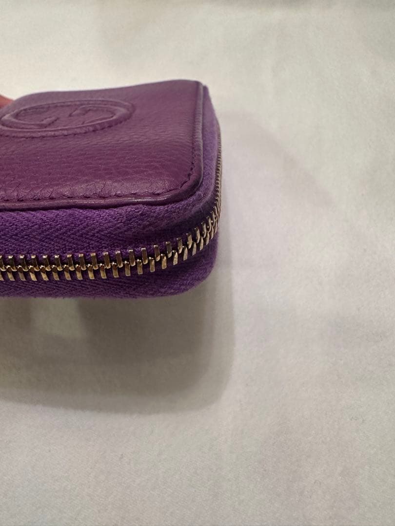GUCCI ソーホー　パープル レザー 財布