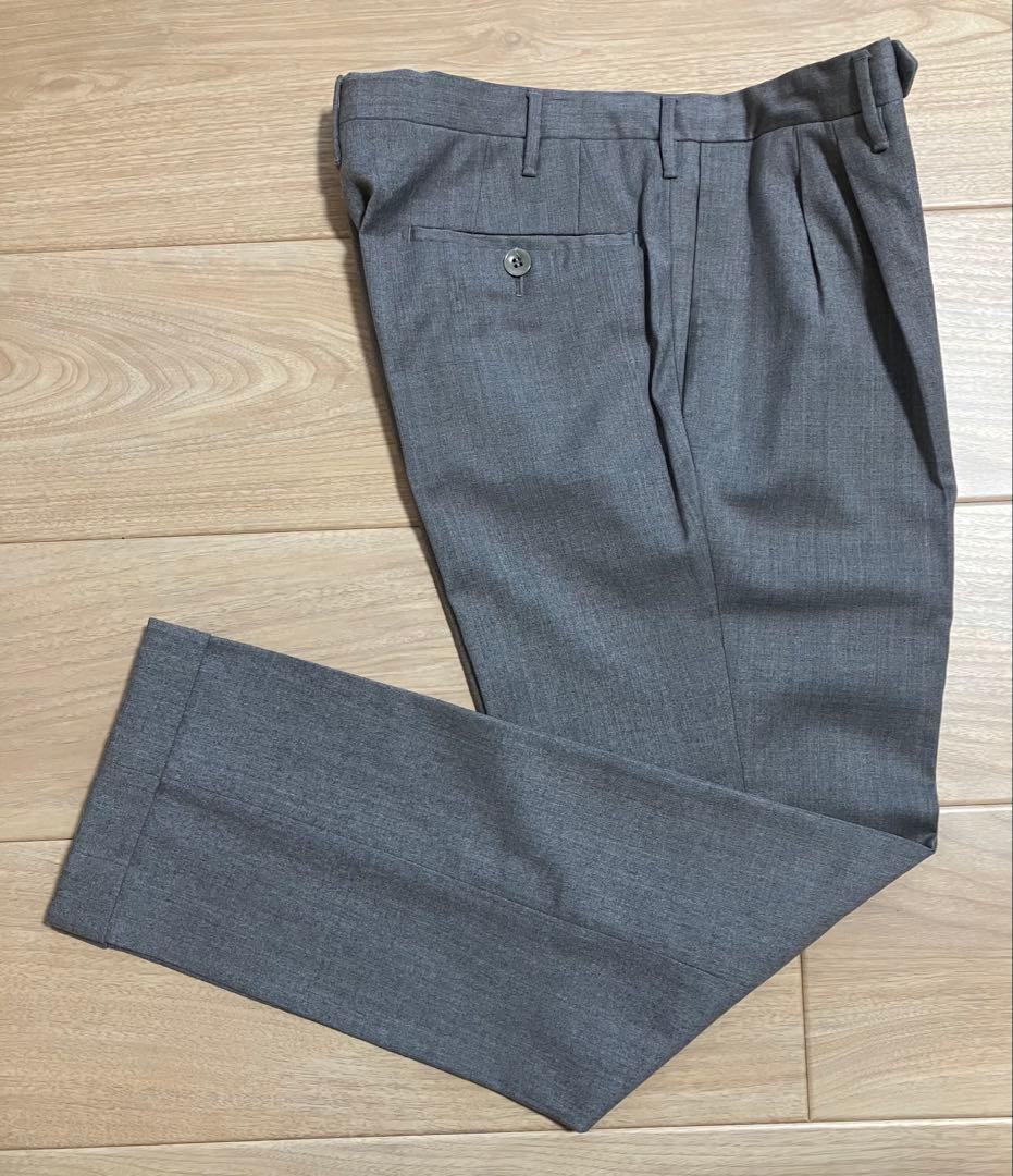 【イタリア製】Rota スラックス ツープリーツ　ライトグレー 46