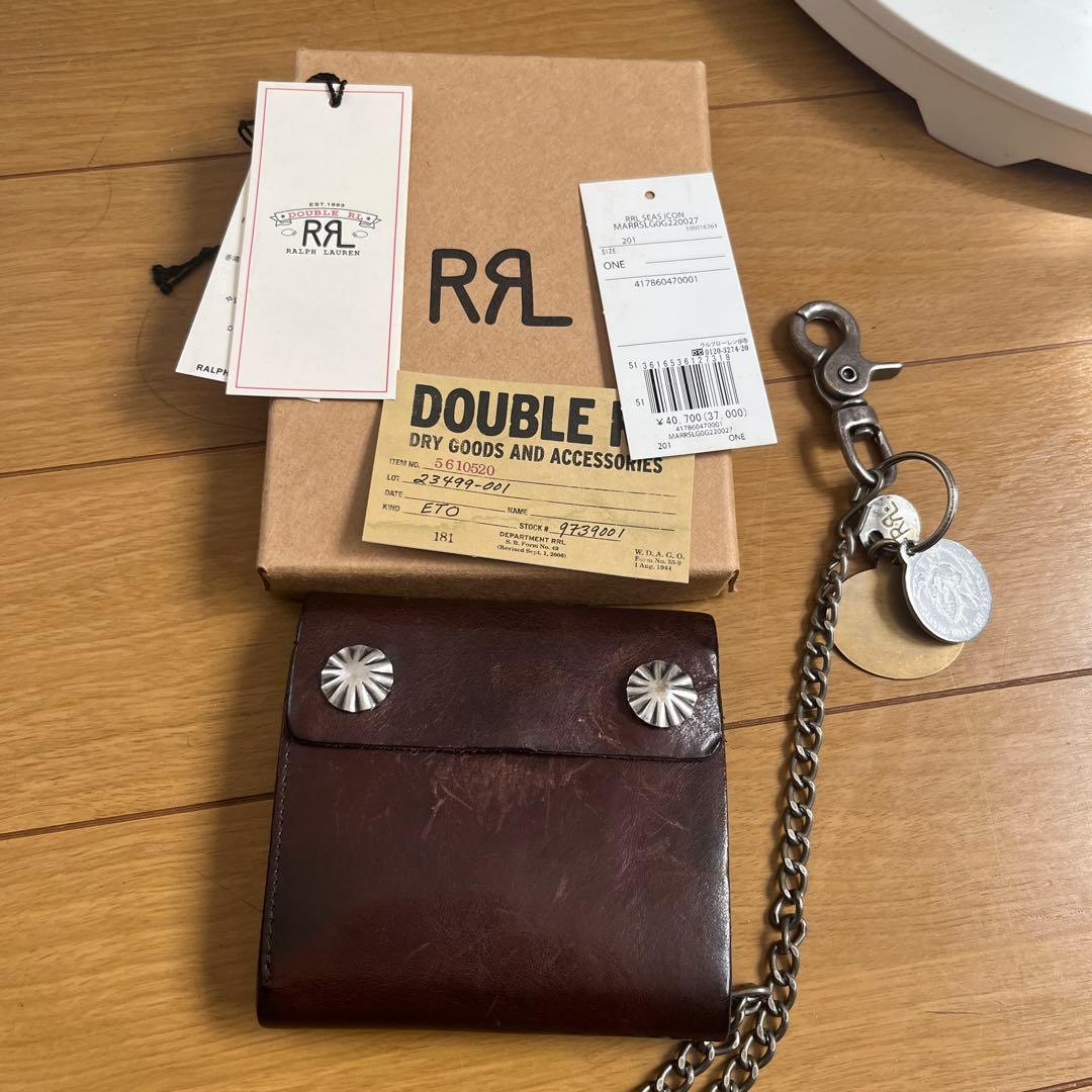 RRL財布 希少トラッカーウェレットレザー ブラウン