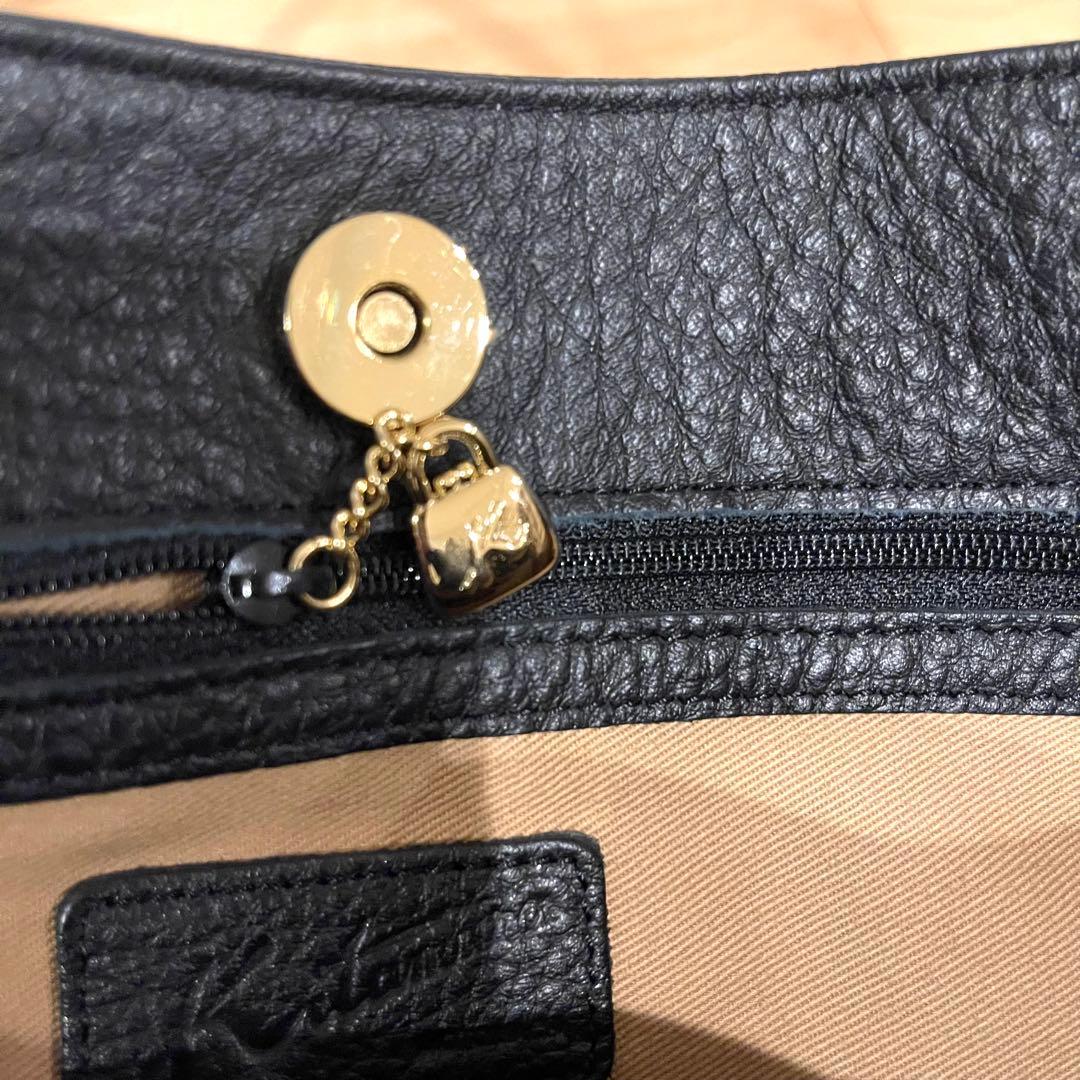 キタムラ KITAMURA 本革レザー 黒　ブラック ハンドバッグ 未使用級