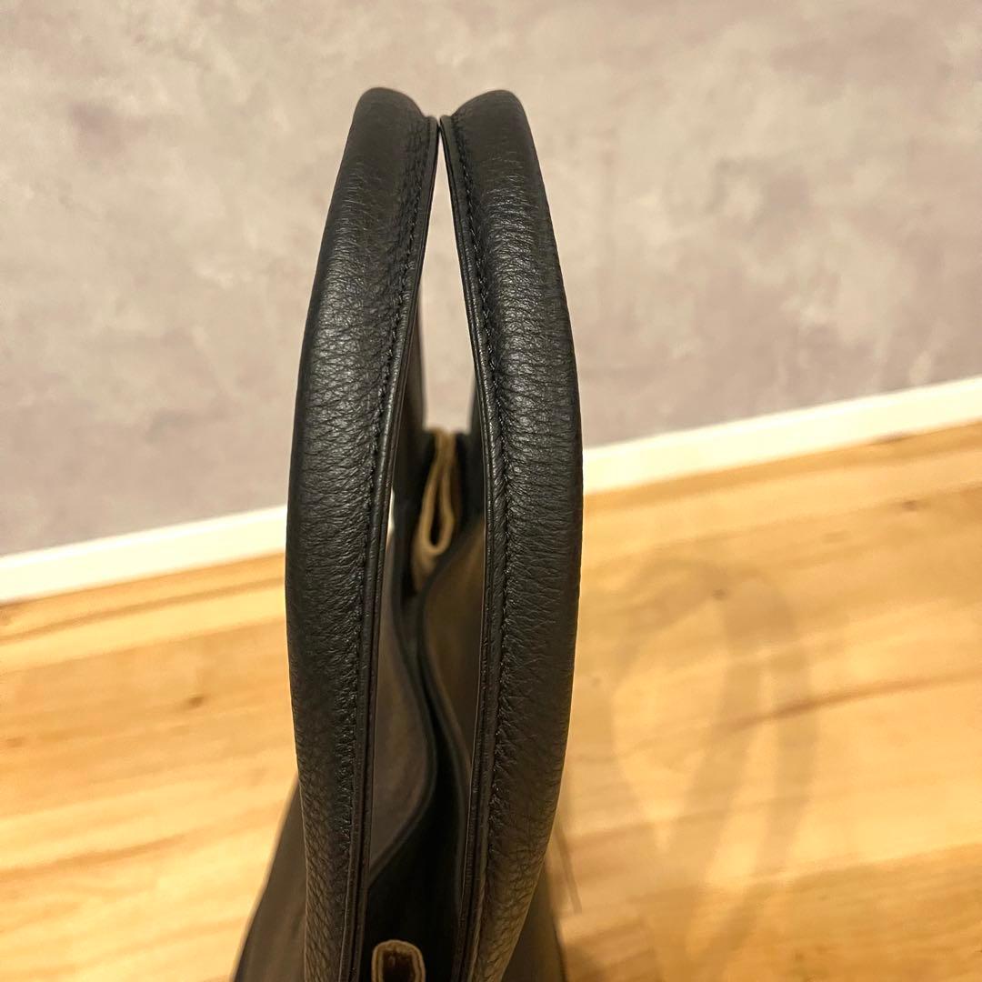 キタムラ KITAMURA 本革レザー 黒　ブラック ハンドバッグ 未使用級