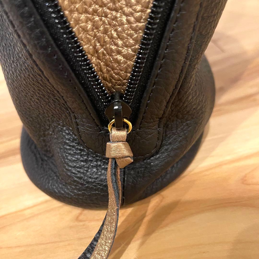 キタムラ KITAMURA 本革レザー 黒　ブラック ハンドバッグ 未使用級