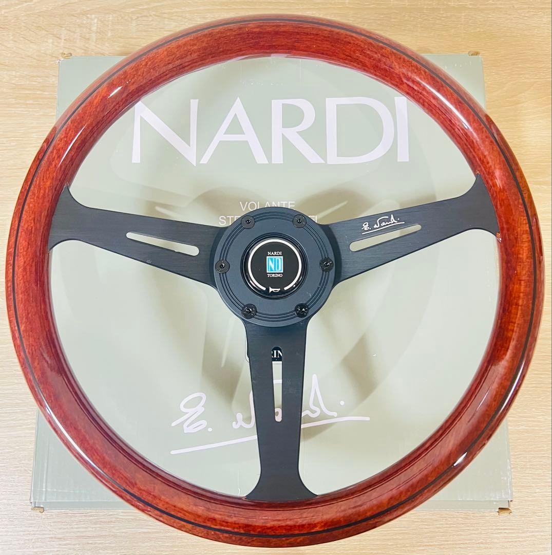 ナルディ クラシック ウッド ステアリング 14インチ ホーンリング付き②